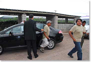 On the 27th we drove out of Mendoza to our favorite winery for a celebration. Our Bolivian team stepping out of the car to enjoy Argentina’s finest wines