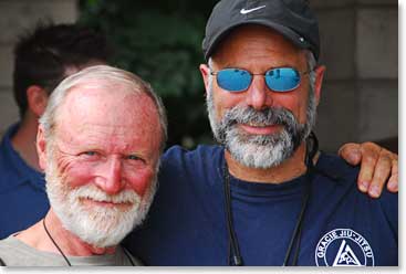 Bill and Tom, good friends from Southern California, went straight from the winery to the airport for their long flight back to LAX