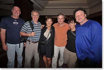 The team with David Breshears at our pre departure dinner at Y& Y