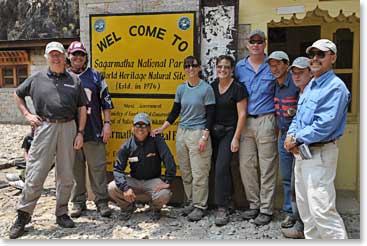 Group photo at the park entrance