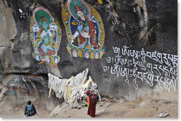 Religious art and scripture along the way