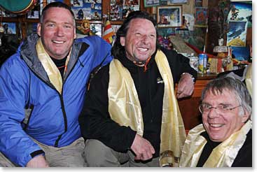 Rob, Steve and David share a laugh after their blessing