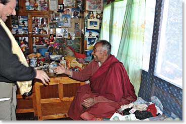 He is a prestigious figure in this valley, but his warmth puts one instantly at ease