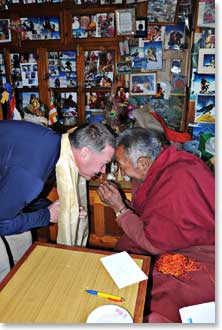 A Lama Geshi “Head Butt” is a memorable event