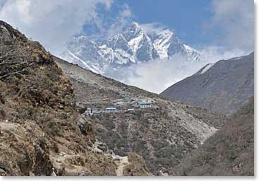 We passed the small villages with our eyes on the mountains ahead