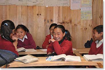 Class 7 in the school thought that it was great fun that we stopped by. It was an excuse to stop the lessons if nothing else