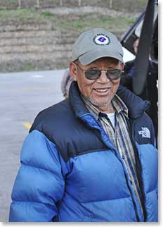 Pasang Sherpa takes care of BAI matters in Lukla. He had us on the first flight out this morning
