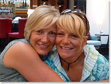 A few hours later Carol and Jackie were delighted to realize they were finally in Russia together 