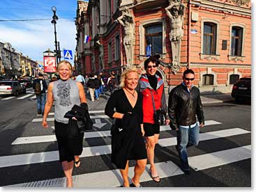 Just before 8 PM we walked down the street together to the theater