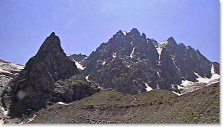 The sun drenched peaks seemed to be melting today