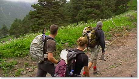 Today the weather was cloudier but still good.  The team started just after 9:00 AM