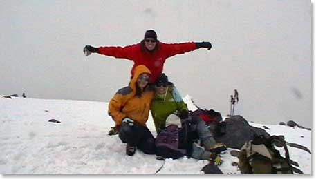 Karina, Richard and Nicky celebrate on top!