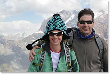Kathleen and Mike together on the trail