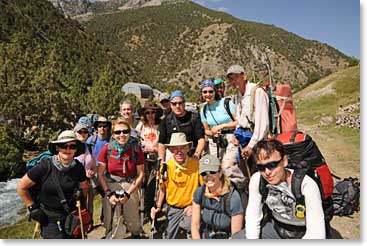 As we set off to begin our trek we stopped for a group photo at our first bridge crossing.