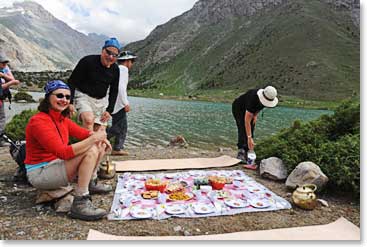 One of our typical midday lunch stops