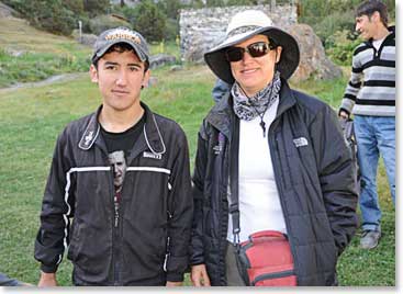 Annette with her personal Uzbek guide