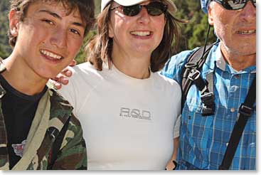 Afroshihab, one of our Tajik staff, with Vera and Charles