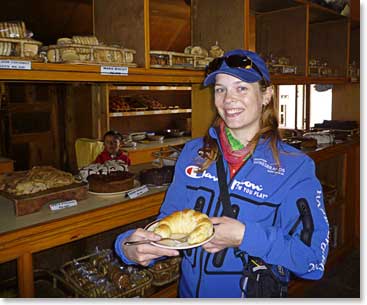 Sara at the bakery