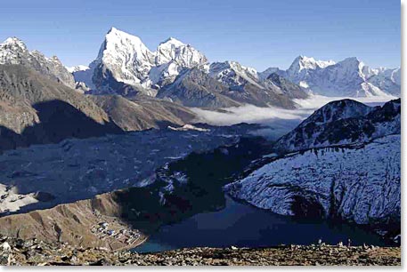 Group arrives at Gokyo Ri