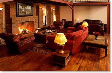 The welcoming ambiance of the lounge at the Coffee Lodge.