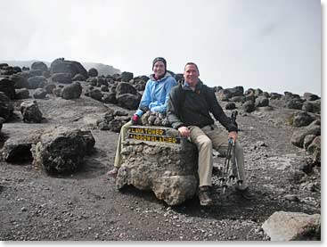 Lauren and Steve on the way up to Lava Tower Camp.