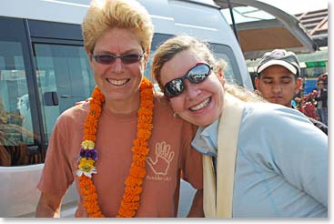 Christiane and Leila meet each other again in Kathmandu.