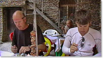 Lunch at a small market near the Chegem waterfall