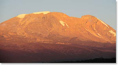 Our first clear view of Kilimanjaro