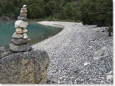A cairn on the trail