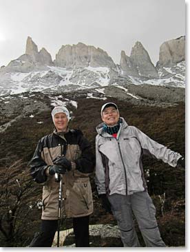 Sharon and Sue at the top of the