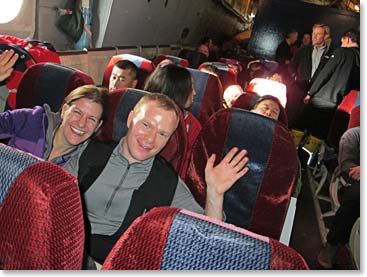 Kate and John on the Ilyushin, heading to the Big Ice.