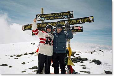 Go Red Deer Rebels!  It takes dedication to carry a jersey all the way up a mountain!