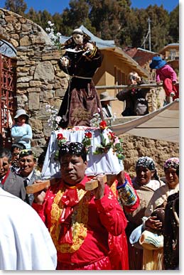 Saint Antonio is the guest of honor at this celebration.