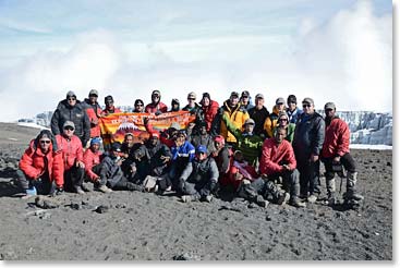 Entire team on summit