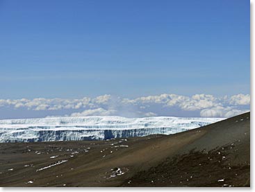 The glaciers of Kilimanjaro