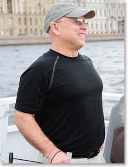 Chet on the boat