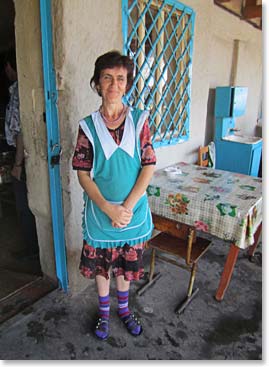 After lunch it was time to say goodbye to the ladies who run our favorite roadside stop in the Caucasus. We’ve made three stops here during our trip and we have been warmly received each time.