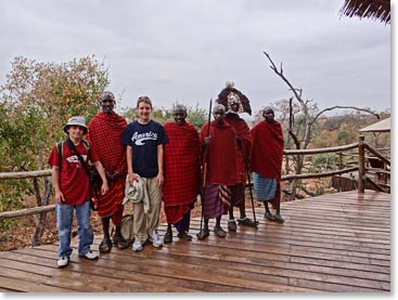 Barry and Reed with Maasai Warriors