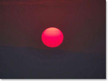 A dramatic sunset