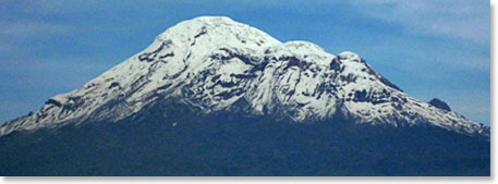 Leila’s photo of Chimborazo taken this morning while the team stood on its summit.