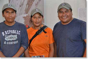 The Berg Adventures Bolivian team, Sergio, Maria and Osvaldo