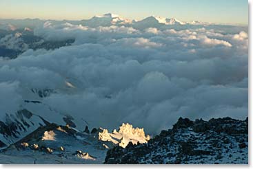 Gorgeous morning views on the climb
