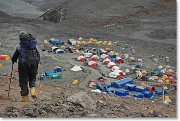 Descending to Base Camp