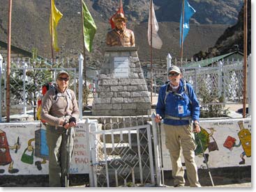 On the way down the team visited the Hillary school, established in the village of Khumjung in 1961.