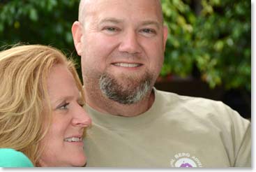 Steve arrived a few days early, so he and Susan are happy to be reunited in Tanzania.