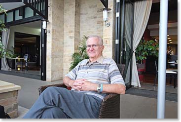 Doc is content to relax at the hotel…for now.