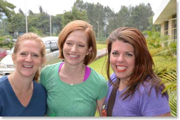 The girls arrive! Susan, Elizabeth and Holly.