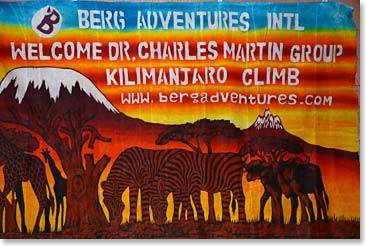 The team is excited.  Our first chore, packing our gear for Kilimanjaro.