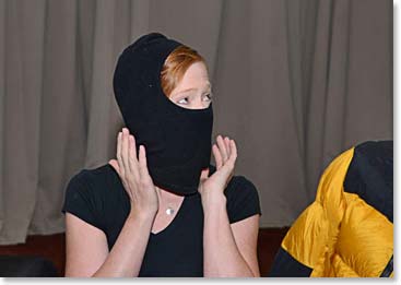 The balaclava fits perfectly.
