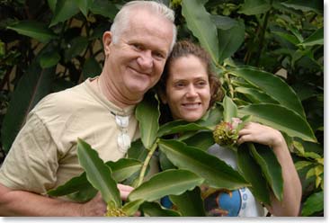 Charles and his daughter Caroline in the forest